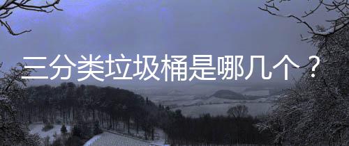 三分是哪类垃圾桶几个